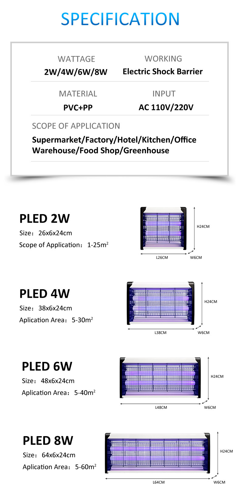 الأشعة فوق البنفسجية ضوء يطير فخ داخلي